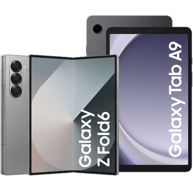 Smartphone Samsung Galaxy Z Fold6 SM-F956B DS 5G 7.6" 12/512GB Silver + Galaxy Tab A9 SM-X110 Wi-Fi 8.7" 4/64GB (Homologado)